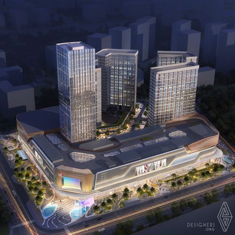 Longfor Nanjing Paradise Walk Mixed-Use Shopping Mall - Designers.org Alpha Design, Futuristic Civilization, Masterplan Architecture, Shopping Mall Design, Shopping Mall Architecture, Architecture Design Process, New Urbanism, Minecraft Modern, Aircraft Interiors