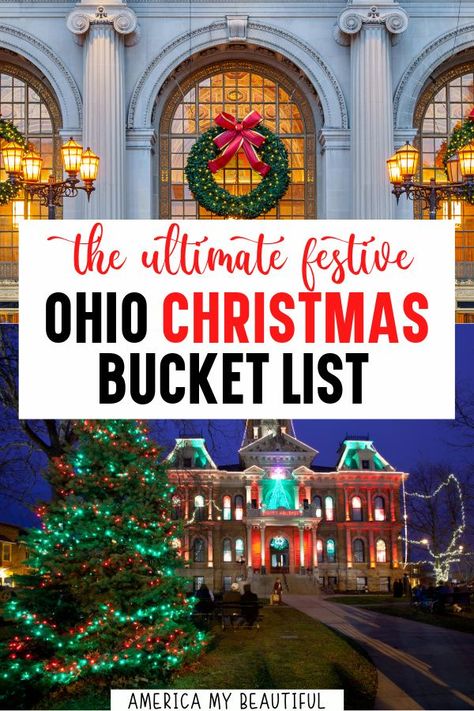 Cincinnati Ohio Christmas, Christmas In Cleveland Ohio, Christmas In Ohio, Ohio Bucket List, Cincinatti Ohio, Ohio Christmas, Things To Do In Ohio, Christmas Trips, Ohio Winter