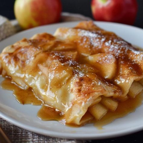 Fruit Enchiladas Desserts, Cherry Enchiladas Recipe, Apple Pie Nachos Recipe, Apple Enchiladas With Fresh Apples, Apple Pie Enchiladas Recipe, Apple Pie Nachos, Enchilada Dessert, Apple Enchiladas Recipe, Apple Wraps