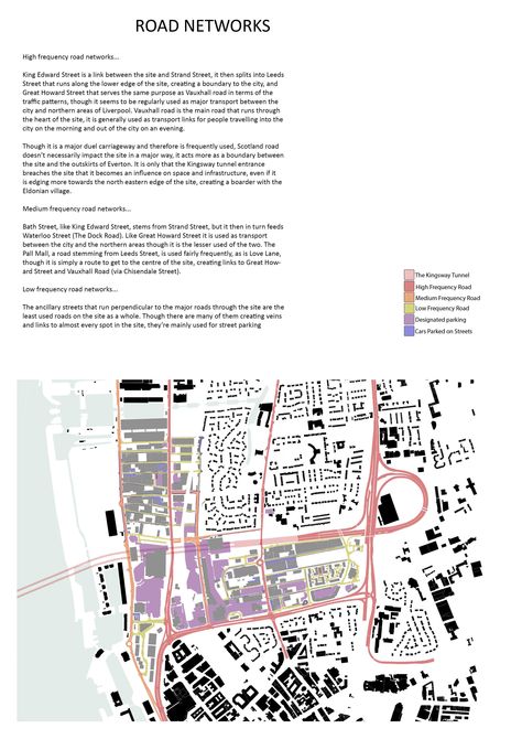 Liverpool Greenways: 5th Year UDP: Urban Design - Site Analysis Road Networks Road Analysis Architecture, Road Network Urban Design, Wind Analysis, Study Sheets, Site Analysis Architecture, Urban Design Graphics, Site Analysis, Organic Pattern, Design Graphics