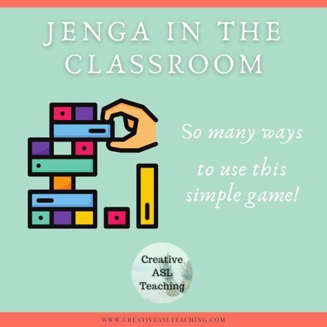 Classroom Jenga! - Creative ASL Teaching Play In The Classroom, List Of Vocabulary Words, Silly Sentences, Jenga Game, Language Levels, Grammar Games, Ell Students, Teaching Vocabulary, Game To Play