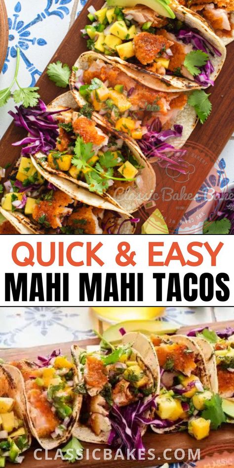 Mahi Fish Tacos Easy, Blackened Mahi Mahi With Mango Salsa, Baked Mahi Mahi Tacos, Pineapple Mahi Mahi Recipes, Mahi Mahi Taco Recipes, Mahi Mahi Recipes Tacos, Fish Tacos Mahi Mahi, Fried Mahi Mahi Tacos, Mahi Mahi Tacos With Slaw