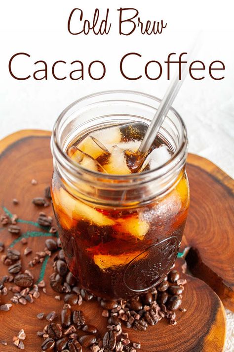 Cacao Coffee, Diy Coffee Drinks, Vegan Creamer, Best Non Alcoholic Drinks, Cacao Recipes, Chocolate Diy, Vegan Lunch Recipes, Cold Brew Coffee Maker, Homemade Lemonade