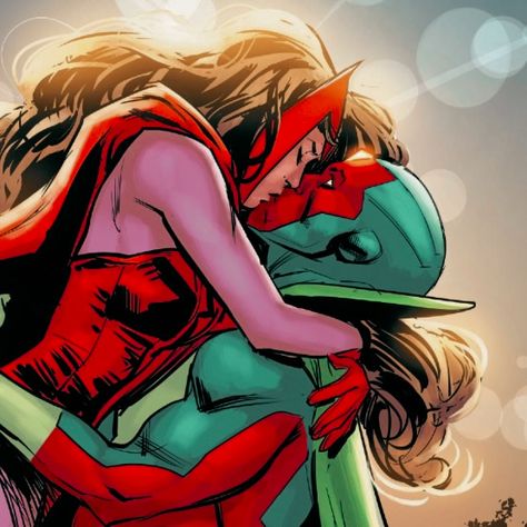 Wanda And Vision Matching Pfp, Vision X Wanda, Vision Comic Icons, Wanda X Vision Fanart, Wanda And Vision Tattoo, Wanda And Vision Aesthetic, Wanda And Vision Comics, Wanda And Vision Fanart, Scarlett Witch Comics