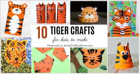 Get your cubs wild and excited with these terrific Tiger Crafts for Kids! Perfect for International Tiger Day, India's Independence Day and wildlife lessons. Wole Soyinka, Nigerian author and Nobel laureate, said, "A tiger does not shout its tigritude, it acts". It's hard to think a more fitting way to describe this majestic creature, who's content and confident enough to relegate the title of King of the Jungle to another cat! Maybe that's the reason tigers have an air of mystery and grandeur t Tiger Crafts For Kids, Tiger Birthday Party, Chinese New Year Crafts For Kids, Chinese New Year Activities, Tiger Kids, Chinese New Year Party, Tiger Birthday, Chinese New Year Crafts, Tiger Crafts