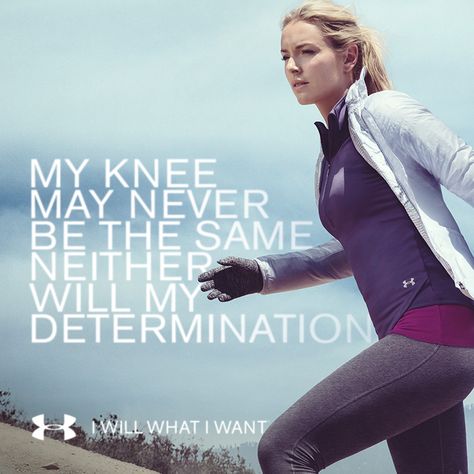 Lindsey Vonn lets nothing hold her back. Neither should you. Shop Lindsey’s look at http://www.underarmour.com/shop/us/en/lindsey-vonn?cid=SM|Pinterest|Womens|brand-o|IWWIW|lindseylook|92214. #IWILLWHATIWANT Sports Injury Quotes, Injury Recovery Quotes, Injury Quotes, Acl Recovery, Yoga Workout Clothes, Workout Clothes Cheap, Quotes About Strength And Love, Lindsey Vonn, Knee Exercises