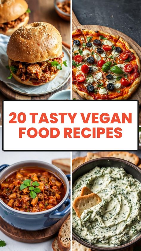 20 Tasty Vegan Food Recipes Veganuary Recipes, Vegan Copycat, Jackfruit Pulled Pork, Spicy Peanut Noodles, Vegan Food Recipes, Dishes Ideas, Veggie Spring Rolls, Recipes From Scratch, Plant Based Cookbook