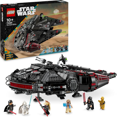 Unleash the power of the dark side with the LEGO Star Wars The Dark Falcon Starship Set! This stunning set features a sleek, menacing design inspired by the iconic Star Wars universe, perfect for collectors and builders alike  #LEGOStarWars #DarkFalcon #StarWarsSet #LEGOCollection #StarWarsFans #LEGOBuilders #EpicBuilds #CollectorsEdition #GalacticAdventures #StarWarsUniverse #LEGOCommunity #BuildAndPlay #LEGOSet #StarWarsLovers #LEGOCreations #SpaceBattle #BuildingFun #StarWarsMemorabilia Darth Jar Jar, Star Wars Themed Gifts, Star Wars Minifigures, The Millennium Falcon, Building Toys For Kids, Construction Lego, Star Wars Set, Tie Fighter, X Wing