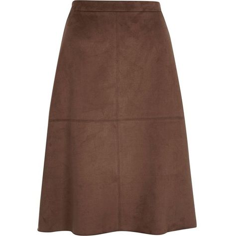 River Island Brown faux-suede midi skirt ($64) ❤ liked on Polyvore featuring skirts, brown, midi skirts, women, river island, brown skirt, mid-calf skirt, brown midi skirt and brown knee length skirt Knee Length Pencil Skirt Outfit, Brown Midi Skirt, Pencil Skirt Outfit, Skirts Brown, Knee Length Pencil Skirt, Mid Calf Skirt, Faux Suede Skirt, Knee Skirt, Pencil Skirt Outfits