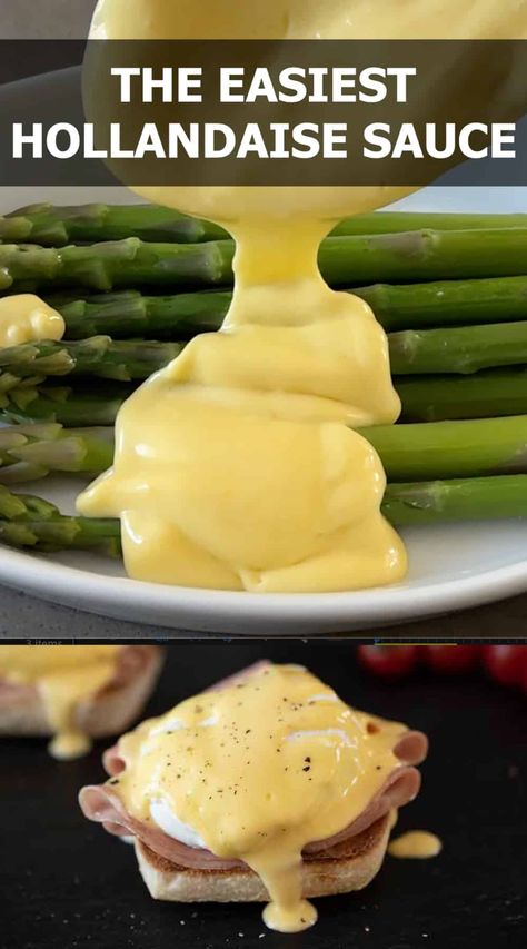 Hollandaise Sauce Without Butter, Easy Blender Hollandaise Sauce, Small Batch Hollandaise Sauce, Homemade Hollandaise Sauce Easy, Salmon With Hollandaise Sauce, Holindaise Sauce Recipe, How To Make Hollandaise Sauce, Holindaise Sauce, Hollandaise Sauce Recipe Easy