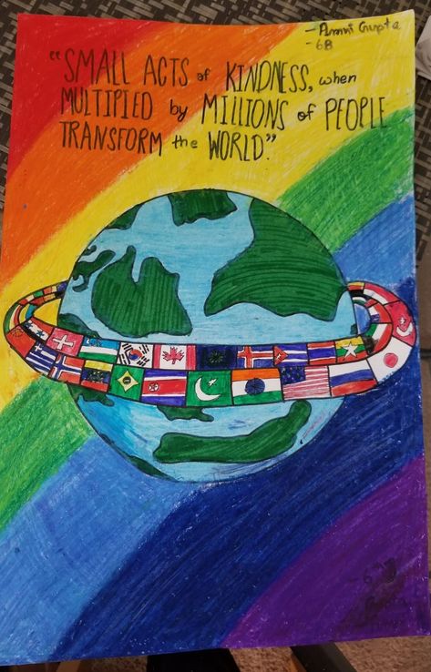 Kindness can change the world Bulling Drawing, Bulling Drawing Ideas, Kindness Counts, Kindness Week, Lake Artwork, Kindness Day, World Kindness Day, Spread Kindness, Creative Posters