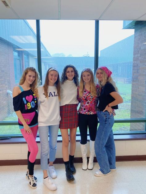 #80s #90s #70s 80s Decade Day Outfits Spirit Week, Simple Decades Day Outfits, Throwback Spirit Day, Decade Outfits Spirit Week, Decades Day Spirit Week 80s Party, Decades Spirit Week, Easy Throwback Outfits Spirit Week, Decades Dress Up Day, Throwback Thursday Outfits Spirit Week 2000's