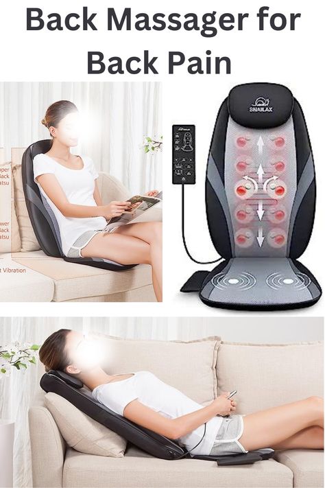 Snailax Back Massager chair pad with Shiatsu and kneading massage, featuring heat and vibration. Perfect Christmas gift for women and men, ideal for home office use.]

#BackMassager #ShiatsuMassage #DeepTissueMassage #SelfCare #StressRelief #HomeOffice #GiftIdeas #ChristmasGifts #Relaxation #MassageChairPad #Wellness #PainRelief #VibrationMassage #UltimateComfort Neck And Back Massager, Back Massage, Massage Cushions, Massage Equipment, Home Office Chair, Massage Chairs, Back Massager, Shiatsu Massage, Heat Therapy