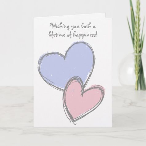 Simple Doodle Hearts Wedding Congratulations Card #affiliate , #sponsored, #Wedding#Congratulations#Card#Hearts Homemade Wedding Cards, Doodle Hearts, Simple Wedding Cards, Wedding Shower Cards, Best Wishes Card, Personalised Wedding Cards, Wedding Congratulations Card, Wedding Cards Handmade, Bridal Shower Cards