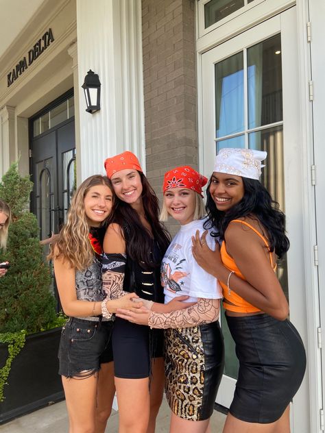 Spirit Week Ideas Sorority, Biker Sorority Theme, Harley Davidson Bid Day Theme, Biker Outfit Spirit Week, Date Dash Themes Sorority, Road Trip Bid Day, Sorority Work Week Themes, Ride Of Your Life Bid Day Theme, Ride Of Your Life Bid Day