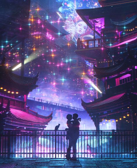 A Night of Celebration, Dangiuz (Leopoldo D'Angelo) on ArtStation at https://www.artstation.com/artwork/zD0RO2 Cyberpunk Room Ideas, Cyberpunk Room, Futuristic Aesthetic, Cyberpunk Anime, D Angelo, Punk Aesthetic, Cyberpunk Aesthetic, Cyberpunk City, Arte Cyberpunk