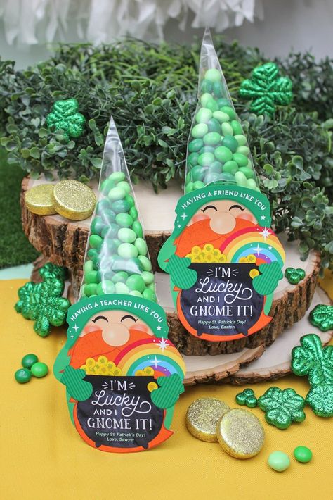 DIY St. Patrick's Day gnome treat idea, gnome, lucky and I gnome it, Just Add Confetti, gnome treat, gnome gift, St. Patrick's Day, st patricks day, St Pattys, St Paddys, gnome candy treat, rainbow, gnome, gift idea, treat idea St Patricks Day Lucky To Have You, St Patrick’s Day Fundraiser, St Patricks Day Teacher Appreciation, St Patricks Day Pop Bys, St Patricks Day Teacher Treats, St Patrick’s Day Goody Bags, St Patrick’s Day Treat Bags, Teacher St Patricks Day Gift, St Patrick’s Day Teacher Gift