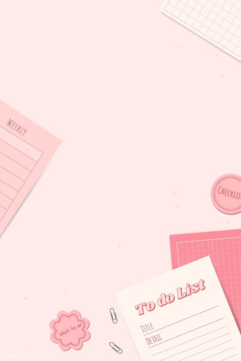 To Do List Pink Aesthetic, To Do List Background, To Do List Wallpaper, Pink To Do List, Pink Notepad, List Background, Huawei Wallpapers, Note Writing Paper, Memo Paper