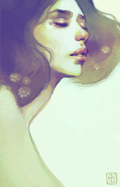 A quick warm-up sketch annadittmann.com Anna Dittmann, Alchemy Art, Art Pens, Inspiring Art, Digital Artists, Portrait Artist, Butterfly Art, Gouache Painting, Digital Portrait