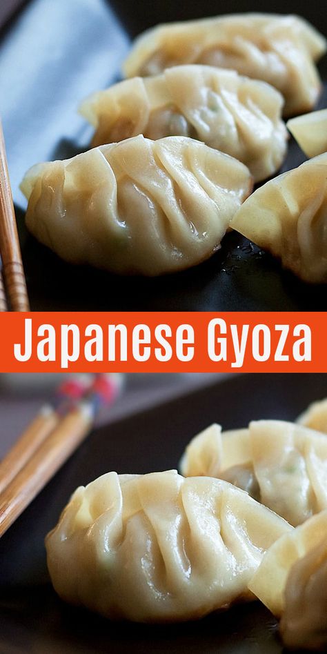 Gyoza Recipe, Japanese Gyoza, Gyoza Dumplings, Japanese Dumplings, Dumpling Filling, Pot Stickers, Dumpling Recipe, Japanese Cooking, Asian Cooking