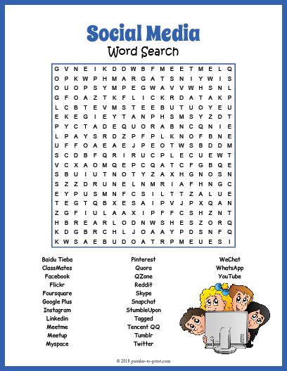 A fun, free printable word search puzzle featuring social media for anyone looking for to review their knowledge of the on-line world. Social Media Activities, Middle School Word Search Free Printable, Middle School Word Search, How To Make A Word Search Puzzle, Make Your Own Word Search, Create Your Own Word Search, Social Media Worksheet, Codebreaker Word Puzzle, Internet Safety Activities