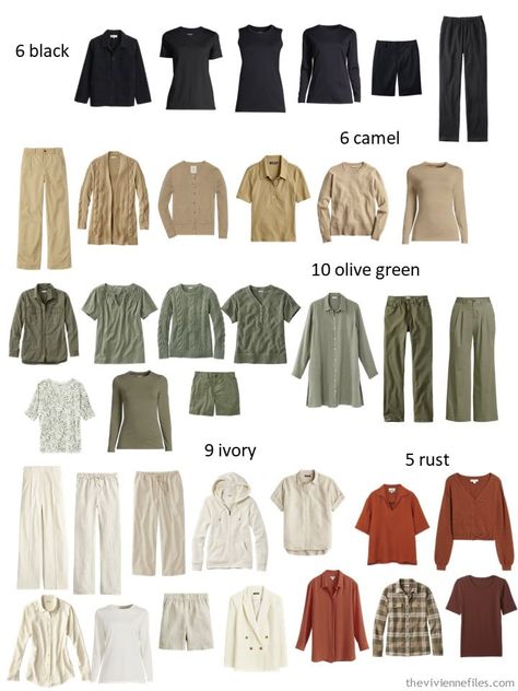 September 2024 “Six Paintings, Twelve Months” – Part 1 - The Vivienne Files Monthly Capsule Wardrobe, Olive Green Capsule Wardrobe, Green Capsule Wardrobe, Green Wardrobe, Realistic Fashion, September Outfits, Packing Wardrobe, Project 333, The Vivienne Files