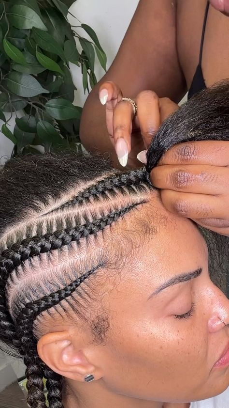 Blessing your TL with some stitch action 🫶🏾 #stitchbraids #braidstylists #feedinbraids #neatbraids #braiders #nycbraider #midtownbraider #… | Instagram Simple Pretty Hairstyles, Big Cornrow Braids, Cornrow Braids Hairstyles, Big Cornrows Hairstyles, Big Cornrows, Stitch Braid, Latest Hair Braids, Cornrows Natural Hair, Cornrows Hairstyles