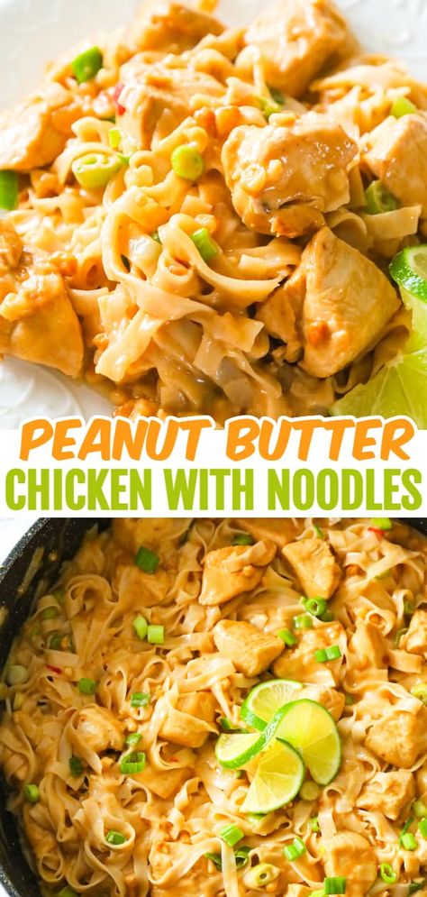 Thai Chicken Recipes Coconut Milk Peanut Butter, Peanut Butter Noodles With Chicken, Chicken In Peanut Butter Sauce, Sweet Chili Chicken Pasta, Coconut Peanut Chicken, Peanut Sauce With Coconut Milk, Peanut Butter Recipes Dinner, Peanut Butter Sauce Thai, Peanut Butter Chicken Recipe