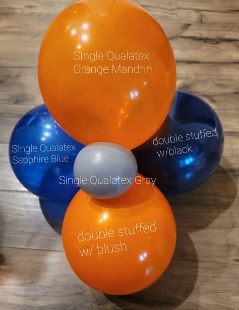 Double Stuffed Balloons Complete Tutorial, Color Charts, Videos, and Tips Double Stuffed Balloons, Octonauts Birthday Party, Stuffed Balloons, Balloon Inflator, Orange Balloons, 5 Balloons, One Balloon, Big Balloons, Custom Balloons