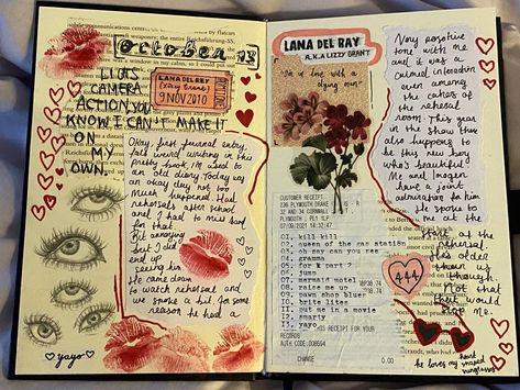 Cute Love Journal, Burn Journal Ideas, Starting Page For Journal, Start Of Sketchbook Ideas, How To Start Art Journal, Sketchbook Ideas Writing, Drawings In Journals, Jernol Ideas Journals, Burn After Writing Aesthetic