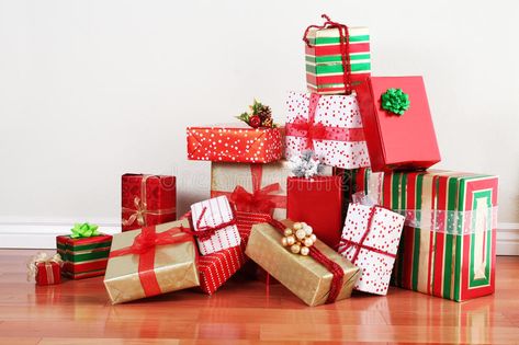 Gift pile on a floor. A pile of Christmas gifts in colorful wrapping with ribbon #Sponsored , #advertisement, #Sponsored, #pile, #Christmas, #wrapping, #floor Stacked Christmas Presents, Christmas Presents Diy, Avakin Life, Snacks For Work, Colorful Christmas, Buy 1 Get 1, Christmas Cards Handmade, Christmas Activities, Winter Holiday