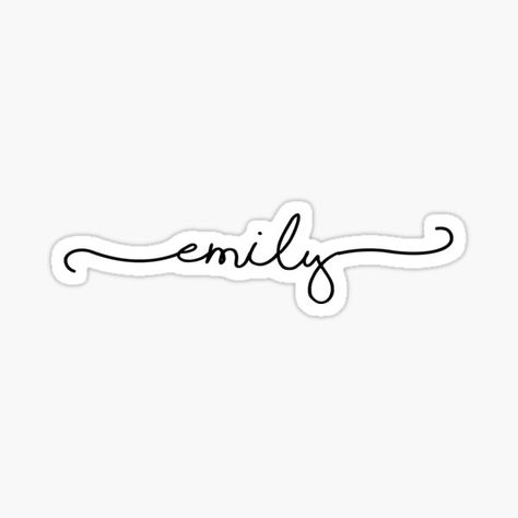 Emily Calligraphy, Emily Name Tattoo, Affirmation Night, Emily Tattoo, Emily Name, Rose Tattoo With Name, Phineas E Ferb, Kid Name Tattoo, Coffee Shop Signs