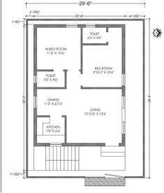 East Facing Plan, Town House Plans, 20x30 House Plans, Single Storey House Plans, 20x40 House Plans, 30x40 House Plans, Single Storey House, 2bhk House Plan, Indian House Plans