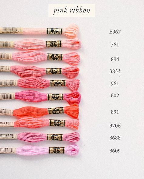 Diy Embroidery Thread, Welcome To October, Dmc Floss Chart, Happy Birthday Flowers Gif, Chevron Friendship Bracelets, Cross Stitch Floss, Color Design Inspiration, Pink Palette, Paper Weaving