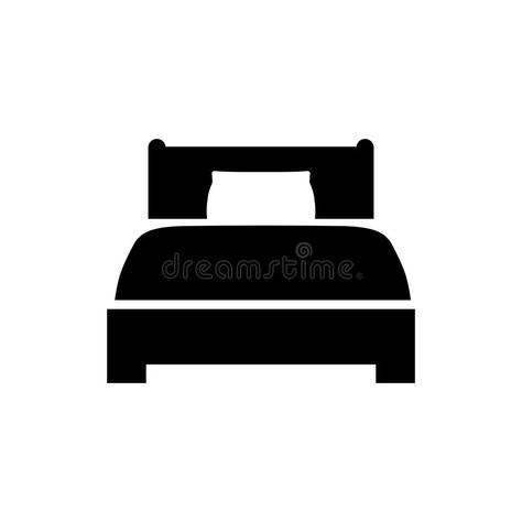 Bed icon in flat style. Hotel symbol. Isolated on white background. Bed vector i , #ad, #symbol, #Hotel, #white, #Isolated, #icon #ad Bedroom Icon, Bed Icon, Bed Vector, Michelle Wie, Hotel Concept, Hotel Logo, Simple Illustration, Instagram Highlights, Black Bedding