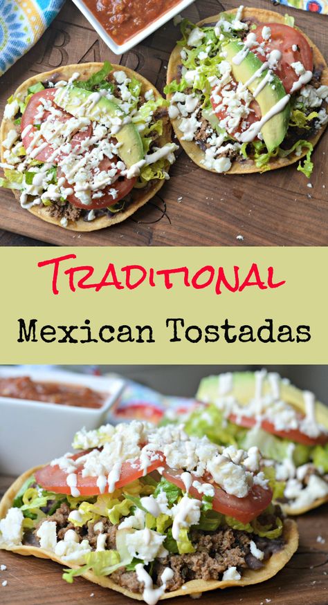 Mexican Tostadas, Christmas Toffee, Tostadas Recipe, Tostada Recipes, Authentic Mexican Recipes, Resep Diet, Chicken Taco, Mexican Dinner, Mexican Cooking