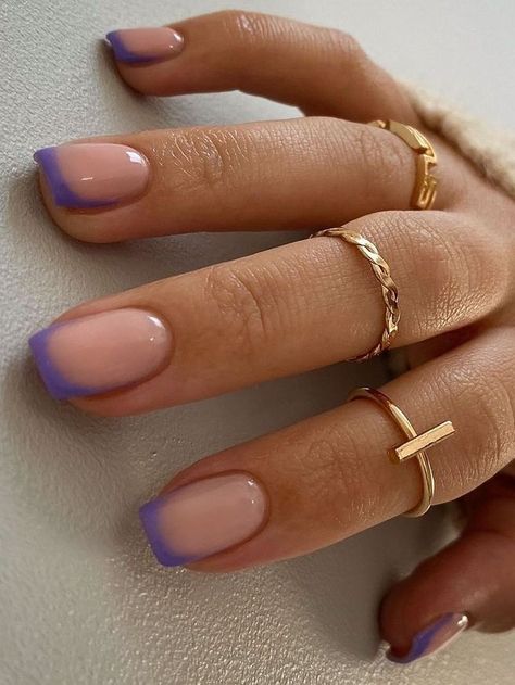 Purple Nail Designs & Ideas: 45+ Gorgeous Looks You’ll Love Check more at https://norahspace.com/purple-nail-designs-ideas-45-gorgeous-looks-youll-love-51/ #nailtrends #springnails #nails #manicure #springmanicure #naildesigns #nailart #manicure3568 Nails That Match Purple Dress, Nails To Match Purple Dress Prom, Purple Hoco Nails Acrylic, Short Purple Tip Nails, Gel Nails Ideas Short Purple, Subtle Purple Nails, Purple Nails Olivia Rodrigo, Simple Hoco Nails Short, Dark Purple Tips Nails