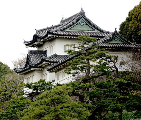 Tokyo Imperial Palace (皇居 Kōkyo; literally, "Imperial Residence"?) is the main residence of the Emperor of Japan. It is a large park-like area located in the Chiyoda area of Tokyo close to Tokyo Station and contains several buildings including the main palace (Kyūden (宮殿?), the private residences of the imperial family, an archive, museum and administrative offices. Japan Palace, Archive Museum, Japanese Palace, Japanese Castles, Tokyo Imperial Palace, Traditional Japanese Architecture, Japanese Castle, Tokyo Station, Go To Japan