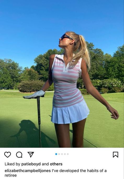 golf outfits women, golf attire women, golf fits, female golf outfits Pink Golf Outfit, Female Golf Outfits, Women Golf Attire, Golf Score Card, Bar Golf, Cute Golf Outfits, Pub Golf, Golf Fits, Country Club Outfit