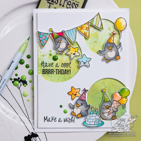 Birthday Wishes Cute, Bts Diary, Penguin Cards, Funny Baby Card, Birthday Craft, Scrapbook Gallery, Coeliac Disease, Happy Birthday Cards Diy, Grid Journal