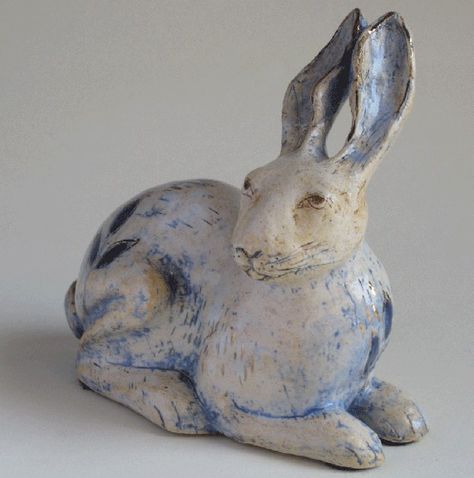 Ceramic Rabbit, Rabbit Sculpture, 3d Figures, Rabbit Art, Bunny Art, Clay Animals, Ceramic Animals, Pottery Sculpture, Ceramic Studio