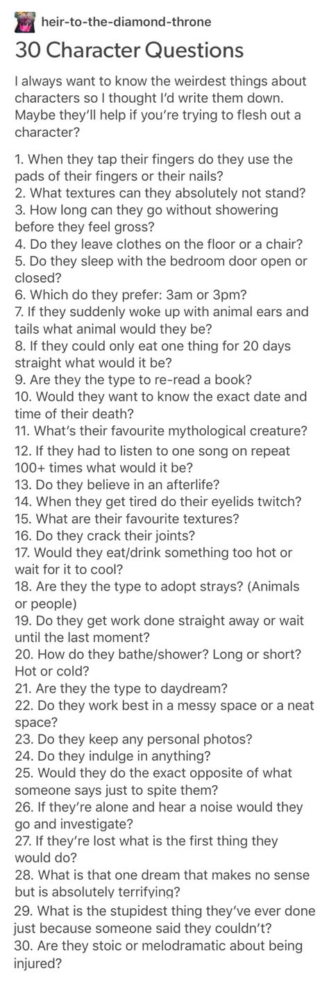 This Or That Weird Questions, How To Get To Know Your Characters Better, Different Characters In A Story, Oc Back Story Ideas, Dnd Character Building Questions, Character Building Prompts, Questions To Ask Your Dnd Character, Random Weird Questions, Questions To Get To Know Your Character