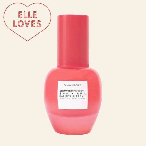 elle loves glow recipe strawberry smooth bottle Glow Recipe Strawberry, Salicylic Acid Serum, Recipe Strawberry, Glow Recipe, Chalk It Up, Beauty Supplies, Smell Fresh, Strawberry Recipes, Clean Skincare