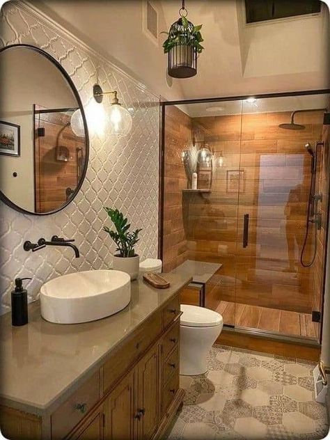 Desain Pantry, Bathroom Redesign, Bathroom Inspiration Decor, House Bathroom, Dream House Decor, Beautiful Bathrooms, Walk In Shower, Bathroom Makeover, House Inspo