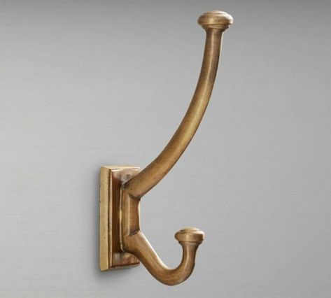 Our Favorite Mudroom Hooks - Plank and Pillow Entryway Mirror With Hooks, Lantern Hooks, Entryway Hooks, Brass Coat Hooks, Brass Wall Hook, Entryway Mirror, Wall Mounted Hooks, Decorative Wall Hooks, Mirror With Hooks