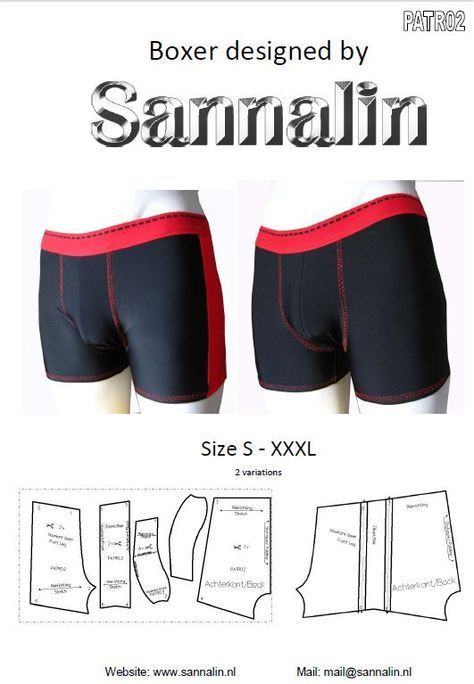 Mens Boxers Pattern, Pola Bra, Boxer Pattern, Celana Boxer, Pola Jaket, Sewing Men, Lingerie Patterns, Sewing Lingerie, Couture Mode