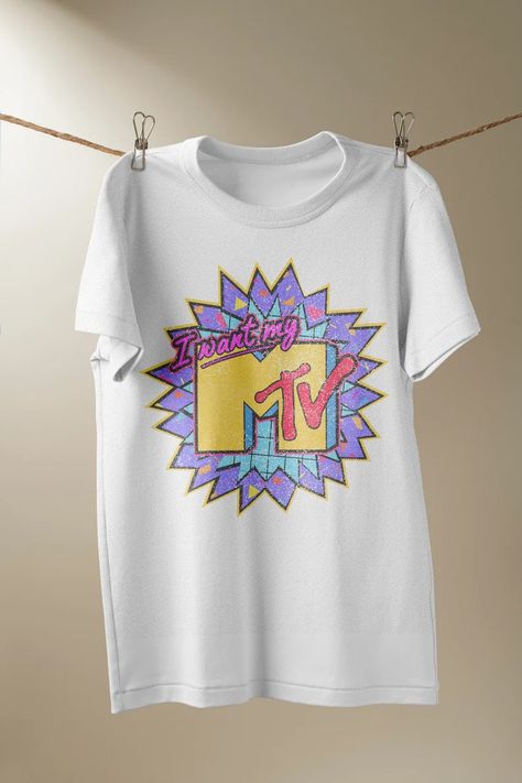 90s Cup Design, 90s Tshirt Design, 90s Shirts Graphic Tees, Retro Tshirt Design, 90s Svg, 90s Themed Outfits, 80s Tshirts, Mtv Logo, School Shirt Designs