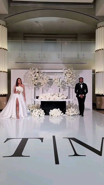 Washington DC Area Event Production Dance Floor Lighting Draping on Instagram: "This was 🔥🔥Congratulations to our beautiful couple Tia'Lasha and Marquis @dainty_blush @dj_quis Wedding Planner @averyjo_ Decor @vividexperience Dancefloor, lighting, draping @thelightsourcecompany Venue @theschuylerdc #RichardsonVibeTheKnot" Wedding Dance Floor With Initials, Black And White Dance Floor Wedding, Wedding Dance Floor Ideas, Wedding Dancefloor, Wedding Dance Floor, Dance Floor Lighting, Wedding Extras, Floor Lighting, Dance Floor Wedding