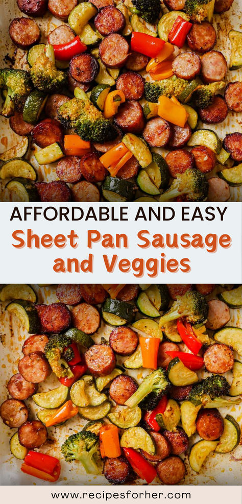 Whip up this easy Sheet Pan Sausage and Veggies recipe for a quick, healthy dinner! 🍽️ Perfect for busy weeknights, it's packed with flavor, loaded with colorful veggies, and ready in no time. 🌈🥕🥦 Simply toss everything together, bake, and enjoy! 🕒 #SheetPanMeals #EasyDinnerRecipes #HealthyEating #QuickMeals #OnePanDinner Sheet Pan Dinners Veggies, Sheet Pan Dinner Sausage And Veggies, Veggie And Chicken Sheet Pan, Healthy Sausage Meal Prep, Turkey Sausage One Pan Meal, Healthy Dinner Recipes Italian Sausage, Sausage And Squash Sheet Pan, One Pan Meal Prep For The Week, Sheet Baked Veggies