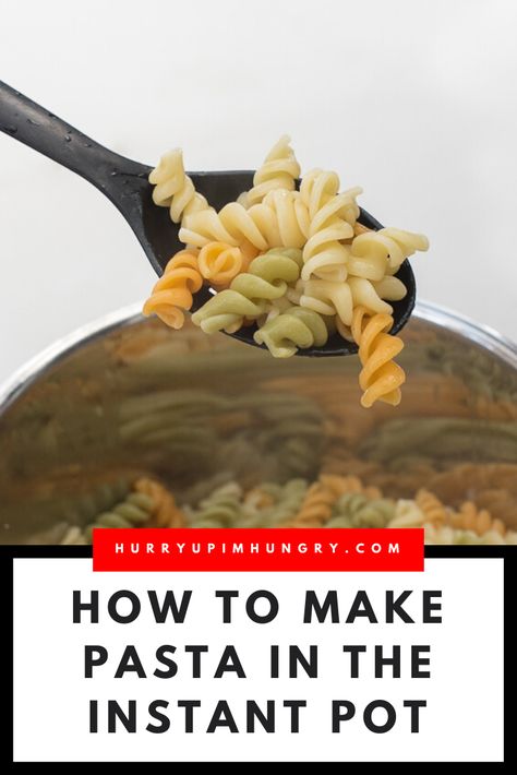 Can you cook pasta in an instant pot? You bet! Here's how to cook pasta in the Instant Pot. #InstantPot #InstantPotRecipes #Pasta Rotini Instant Pot, Cooking Pasta In Instant Pot, Instant Pot Rotini Pasta, Power Cooker Plus, Pasta In The Instant Pot, Corkscrew Pasta, Pasta Sides, Easy Pasta Dishes, Chickpea Pasta